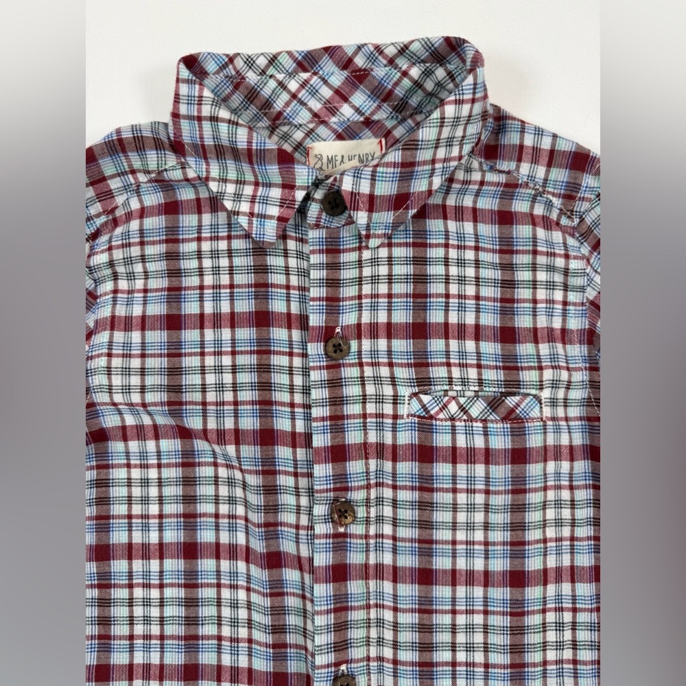 ME & HENRY Boys’ Atwood Woven Plaid Flannel Button Down Shirt Rustic Outdoor 4-5